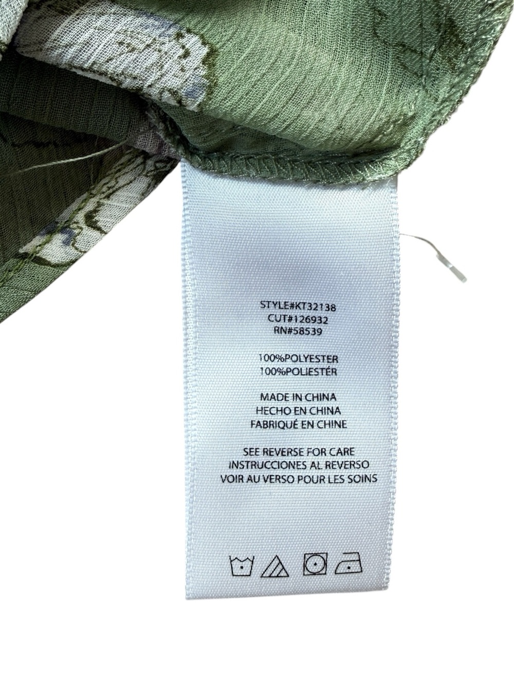 KUT From The Kloth Sage Green Floral Blouse Medium Cottagecore Boho Peasant Top - Picture 8 of 10